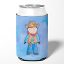 Cowboy Watercolor Can or Bottle Hugger Cooler Sleeve for Standard 12 oz Cans, Insulated Foam Beer & Soda Can Hugger Reusable