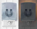 Horseshoe Watercolor Ceramic Night Light Compact, UL-Certified, Ideal for Bedroom, Bathroom, Nursery, Hallway, Kitchen, 6x4x3, Multicolor