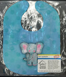 Blue Elepant Watercolor Baby Bib BB7372BIB