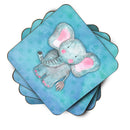 Blue Elepant Watercolor Foam Coaster  BB7372FC