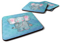 Blue Elepant Watercolor Foam Coaster  BB7372FC