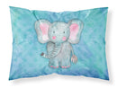 Blue Elepant Watercolor Fabric Standard Pillowcase – Artistic Decorative Front, White Back BB7372PILLOWCASE
