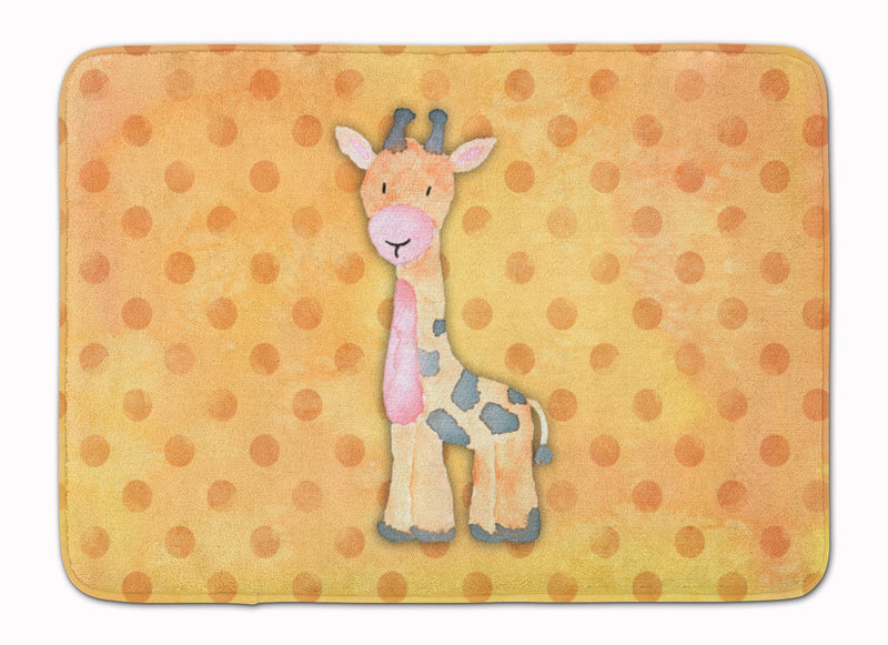 Polkadot Griaffe Watercolor Machine Washable Memory Foam Mat BB7373RUG