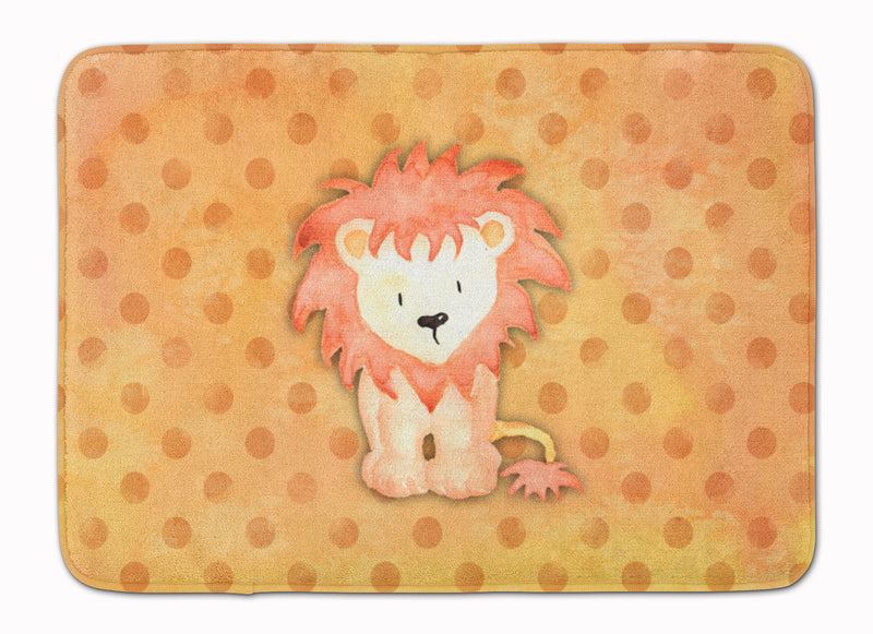 Polkadot Lion Watercolor Machine Washable Memory Foam Mat BB7374RUG