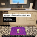 Polkadot Panda Bear Watercolor Memory Foam Kitchen Mat Machine Washable Anti-Fatigue Cushion Comfort Bath or Kitchen Rug