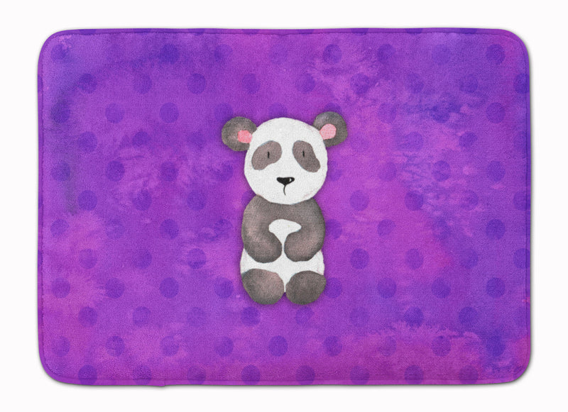 Polkadot Panda Bear Watercolor Machine Washable Memory Foam Mat BB7375RUG