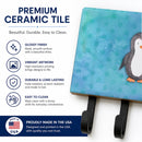 Polkadot Penguin Watercolor Leash or Key Holder Wall Hooks, Coat Rack Wall Mount, for Hanging Keys, Towels, Aprons, Leashes
