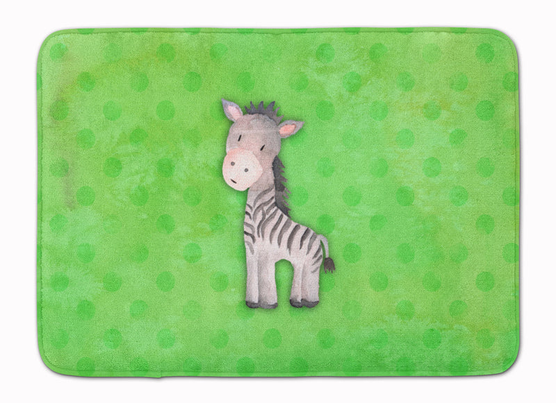 Polkadot Zebra Watercolor Machine Washable Memory Foam Mat BB7377RUG