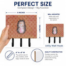 Polkadot Hedgehog Watercolor Leash or Key Holder Wall Hooks, Coat Rack Wall Mount, for Hanging Keys, Towels, Aprons, Leashes