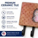Polkadot Hedgehog Watercolor Leash or Key Holder Wall Hooks, Coat Rack Wall Mount, for Hanging Keys, Towels, Aprons, Leashes
