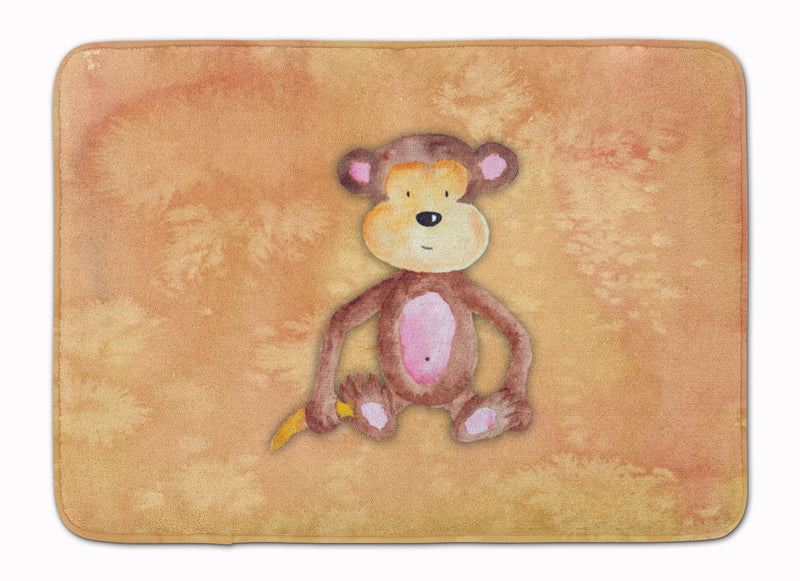 Monkey Watercolor Machine Washable Memory Foam Mat BB7380RUG