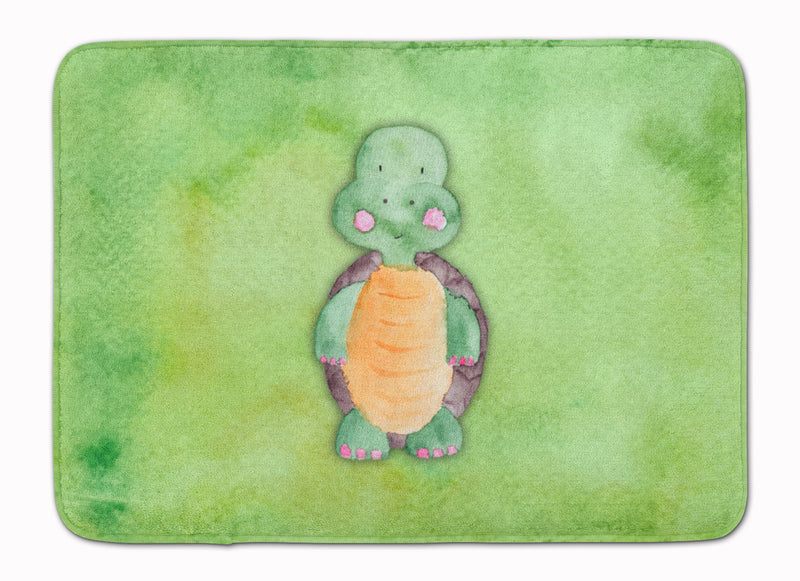 Turtle Watercolor Machine Washable Memory Foam Mat BB7382RUG