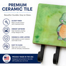Turtle Watercolor Leash or Key Holder Wall Hooks, Coat Rack Wall Mount, for Hanging Keys, Towels, Aprons, Leashes