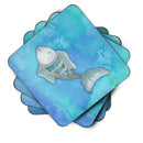 Blue Fish Watercolor Foam Coaster  BB7386FC