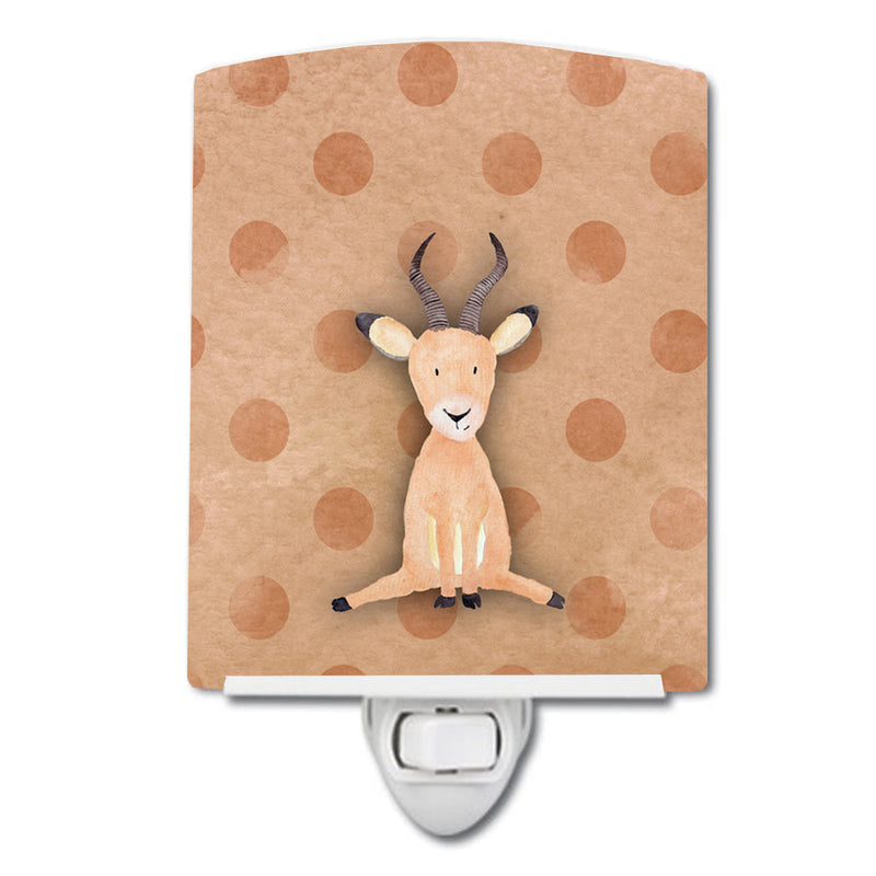 Polkadot Antelope Watercolor Ceramic Night Light BB7391CNL