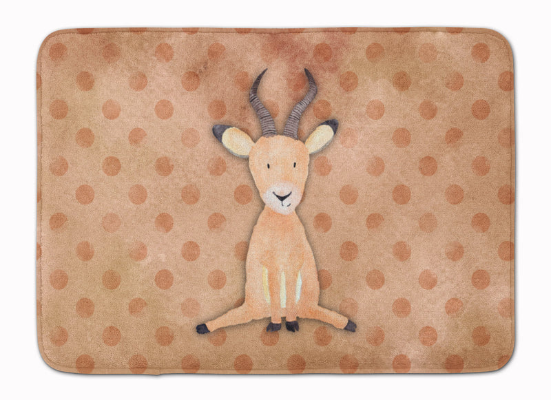 Polkadot Antelope Watercolor Machine Washable Memory Foam Mat BB7391RUG