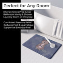 Beaver Watercolor Memory Foam Kitchen Mat Machine Washable Anti-Fatigue Cushion Comfort Bath or Kitchen Rug