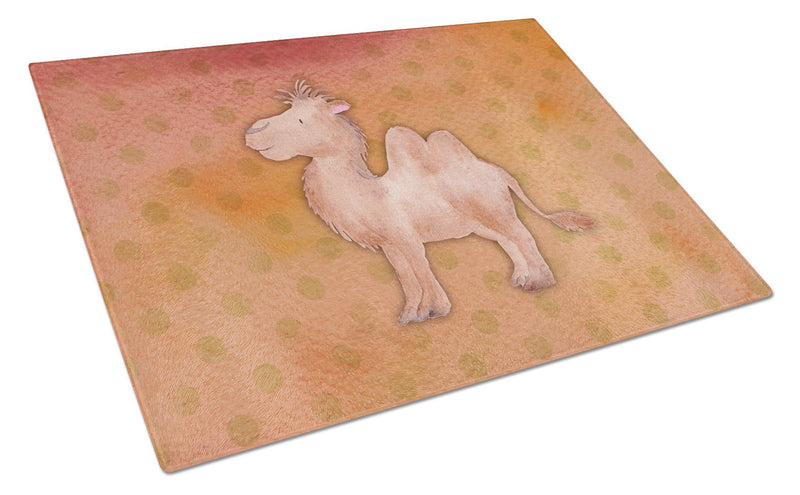 Polkadot Camel Watercolor Glass Cutting Board Large BB7393LCB