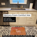 Polkadot Camel Watercolor Memory Foam Kitchen Mat Machine Washable Anti-Fatigue Cushion Comfort Bath or Kitchen Rug