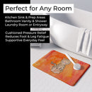 Leopard Watercolor Memory Foam Kitchen Mat Machine Washable Anti-Fatigue Cushion Comfort Bath or Kitchen Rug