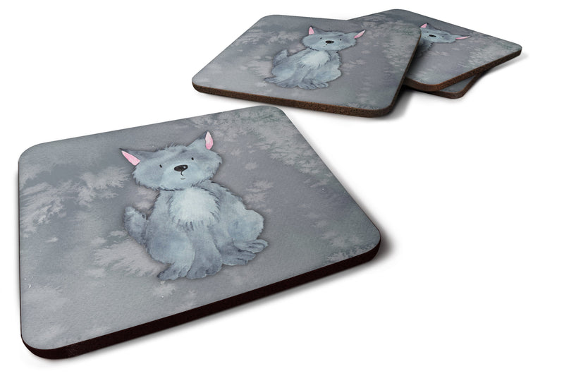 Wolf Watercolor Foam Coaster Set of 4 BB7398FC