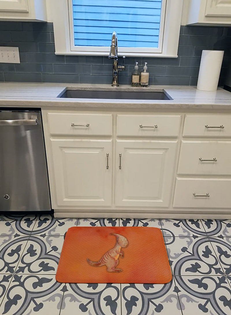 Parasaurolophus Watercolor Machine Washable Memory Foam Mat BB7400RUG