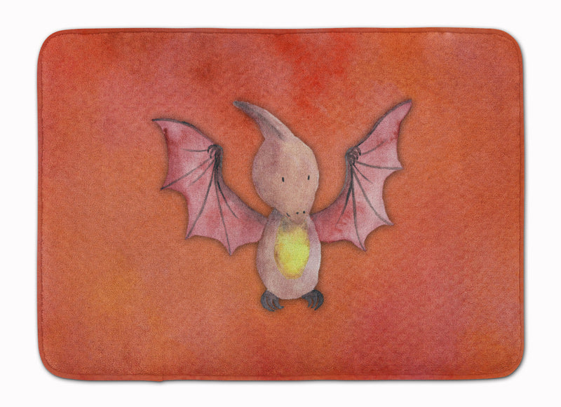 Pterodactyl Watercolor Machine Washable Memory Foam Mat BB7402RUG