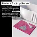 Princess Castle Watercolor Memory Foam Kitchen Mat Machine Washable Anti-Fatigue Cushion Comfort Bath or Kitchen Rug