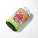 Barn Watercolor Can or Bottle Hugger Cooler Sleeve for Standard 12 oz Cans, Insulated Foam Beer & Soda Can Hugger Reusable