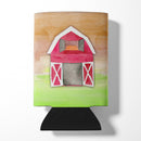 Barn Watercolor Can or Bottle Hugger Cooler Sleeve for Standard 12 oz Cans, Insulated Foam Beer & Soda Can Hugger Reusable
