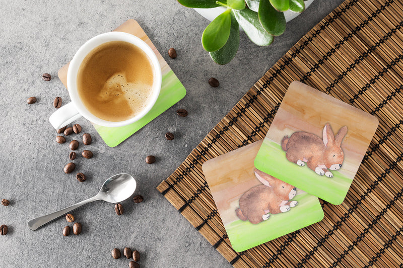 Rabbit Watercolor Foam Coaster Set of 4 BB7410FC