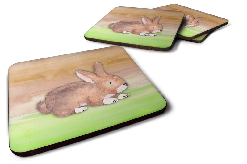 Rabbit Watercolor Foam Coaster Set of 4 BB7410FC