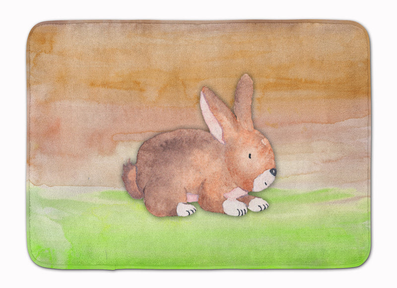 Rabbit Watercolor Machine Washable Memory Foam Mat BB7410RUG