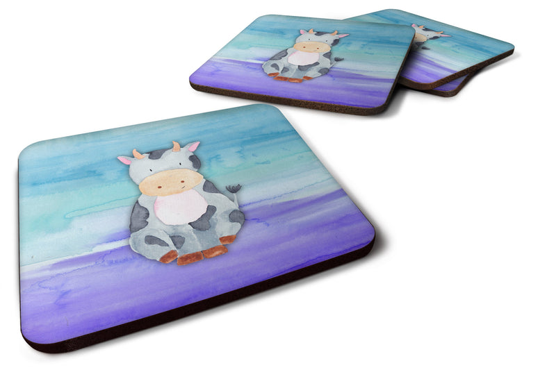 Cow Watercolor Foam Coaster Set of 4 BB7412FC