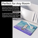 Cow Watercolor Memory Foam Kitchen Mat Machine Washable Anti-Fatigue Cushion Comfort Bath or Kitchen Rug