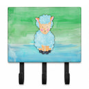 Sheep Lamb Watercolor Leash or Key Holder Wall Hooks, Coat Rack Wall Mount, for Hanging Keys, Towels, Aprons, Leashes