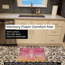 Pig Watercolor Memory Foam Kitchen Mat Machine Washable Anti-Fatigue Cushion Comfort Bath or Kitchen Rug