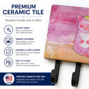 Pig Watercolor Leash or Key Holder Wall Hooks, Coat Rack Wall Mount, for Hanging Keys, Towels, Aprons, Leashes
