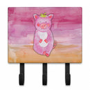 Pig Watercolor Leash or Key Holder Wall Hooks, Coat Rack Wall Mount, for Hanging Keys, Towels, Aprons, Leashes