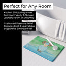 Ram Sheep Watercolor Memory Foam Kitchen Mat Machine Washable Anti-Fatigue Cushion Comfort Bath or Kitchen Rug