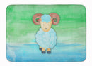 Ram Sheep Watercolor Memory Foam Kitchen Mat Machine Washable Anti-Fatigue Cushion Comfort Bath or Kitchen Rug