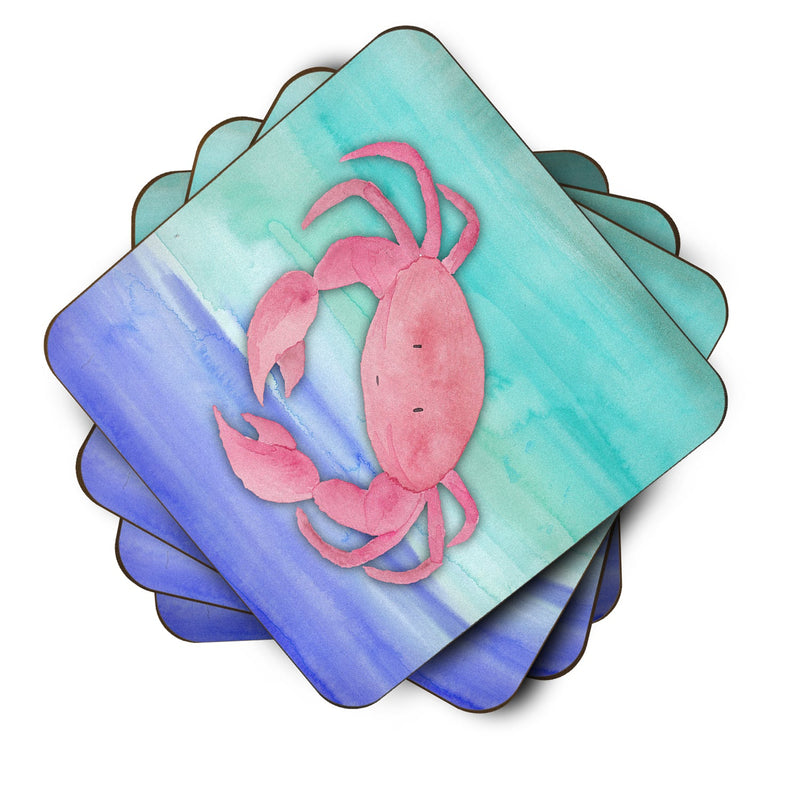 Crab Watercolor Foam Coaster Set of 4 BB7420FC