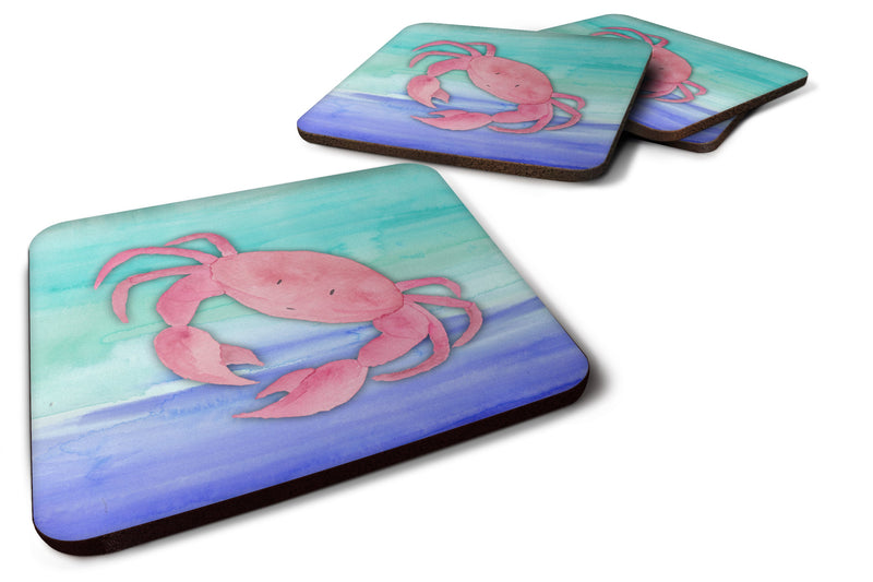 Crab Watercolor Foam Coaster Set of 4 BB7420FC