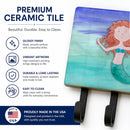 Ginger Mermaid Watercolor Leash or Key Holder Wall Hooks, Coat Rack Wall Mount, for Hanging Keys, Towels, Aprons, Leashes