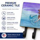 Brunette Mermaid Watercolor Leash or Key Holder Wall Hooks, Coat Rack Wall Mount, for Hanging Keys, Towels, Aprons, Leashes