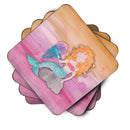 Blonde Mermaid Watercolor Foam Coaster  BB7423FC