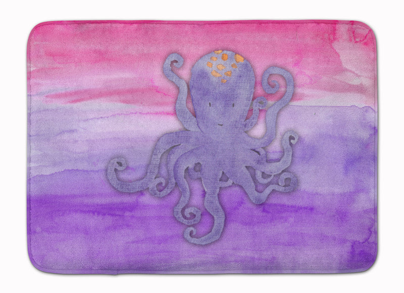 Octopus Watercolor Machine Washable Memory Foam Mat BB7424RUG