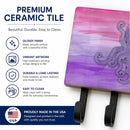 Octopus Watercolor Leash or Key Holder Wall Hooks, Coat Rack Wall Mount, for Hanging Keys, Towels, Aprons, Leashes