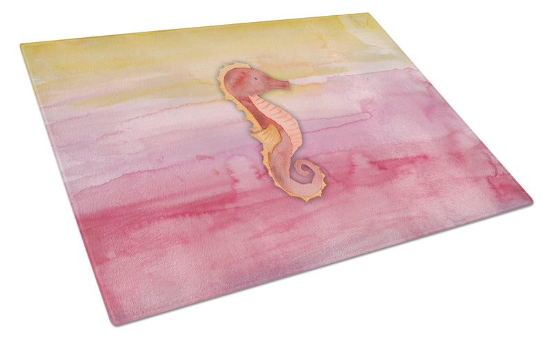 Seahorse Watercolor Glass Cutting Board Large BB7425LCB