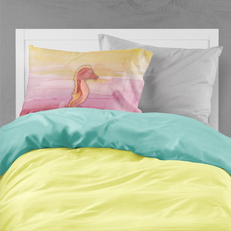 Seahorse Watercolor Fabric Standard Pillowcase BB7425PILLOWCASE